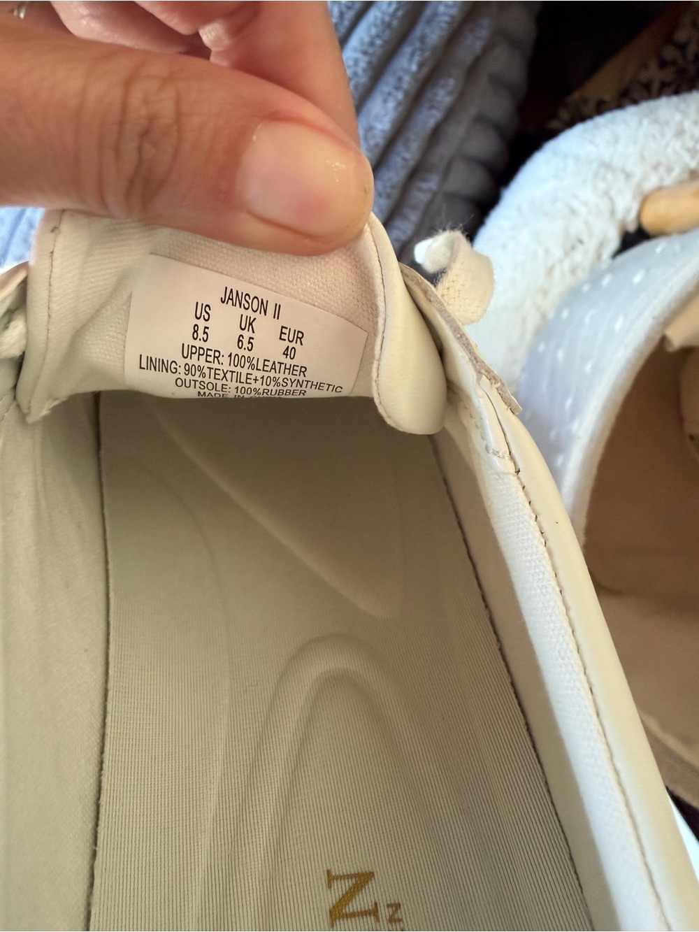Ralph Lauren White Leather Women’s Sneakers with Tan Accent - Picture 4 of 5